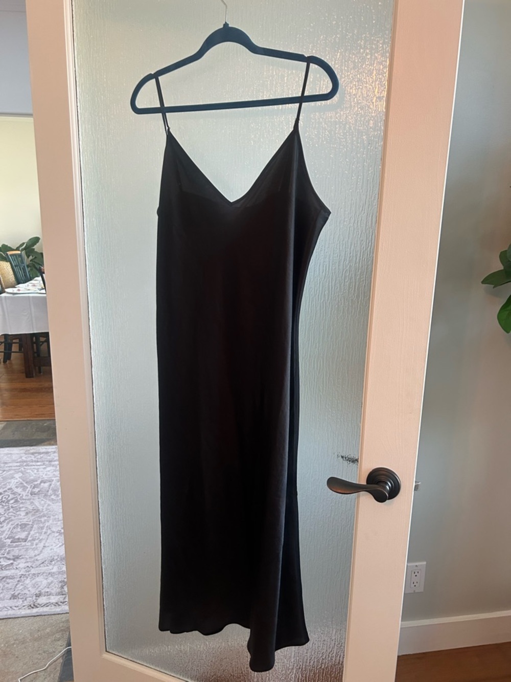 Aritzia/Wilfred Classic Black Slip Dress with Spaghetti Straps